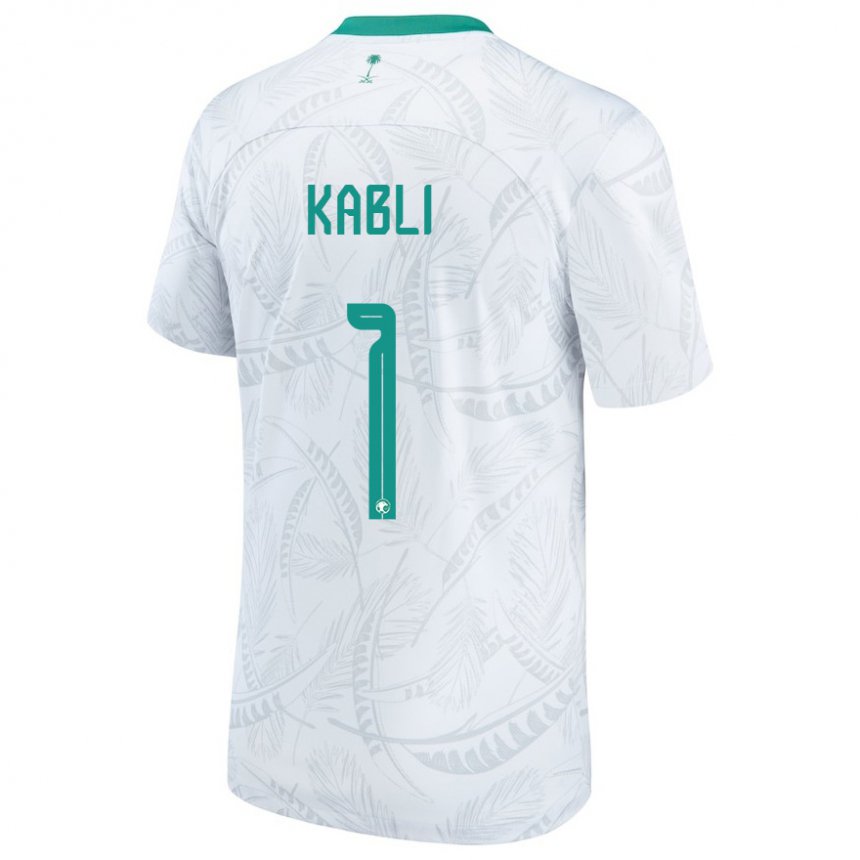 Kinder Saudi-arabische Bader Kabli #1 Weiß Heimtrikot Trikot 22-24 T-shirt