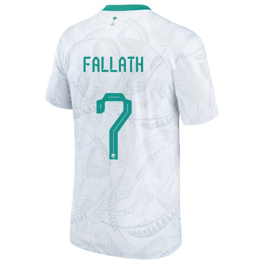 Kinder Saudi-arabische Fahad Fallath #7 Weiß Heimtrikot Trikot 22-24 T-shirt