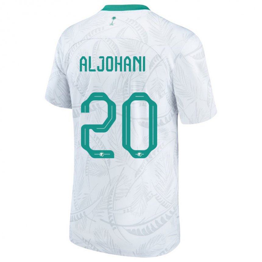 Kinder Saudi-arabische Ziyad Aljohani #20 Weiß Heimtrikot Trikot 22-24 T-shirt