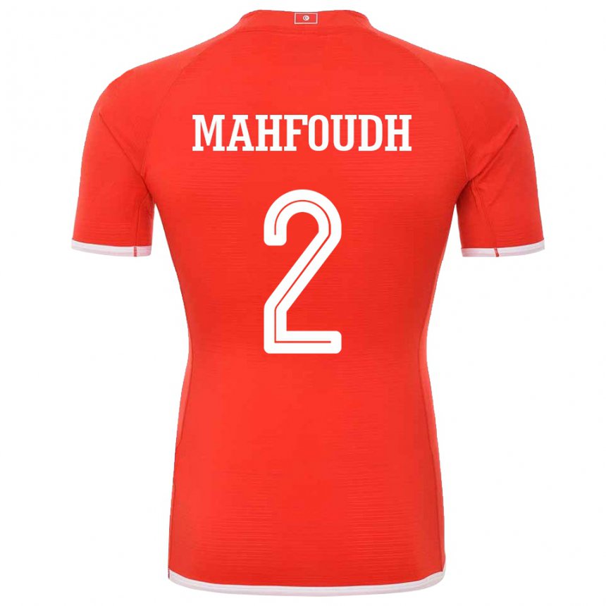 Kinder Tunesische Dhikra Mahfoudh #2 Rot Heimtrikot Trikot 22-24 T-shirt