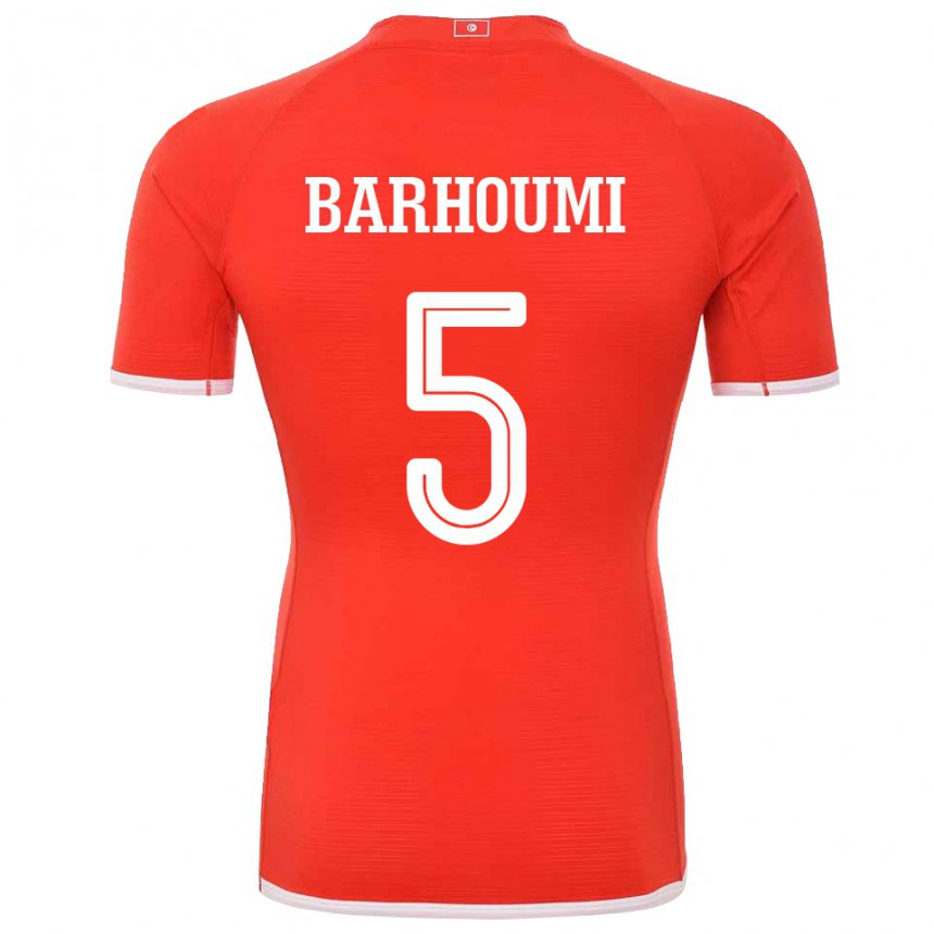 Kinder Tunesische Jasmina Barhoumi #5 Rot Heimtrikot Trikot 22-24 T-shirt