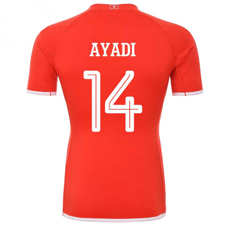 Kinder Tunesische Ghada Ayadi #14 Rot Heimtrikot Trikot 22-24 T-shirt