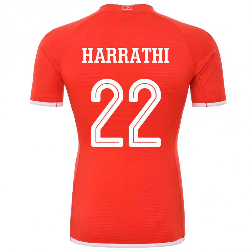 Kinder Tunesische Najla Harrathi #22 Rot Heimtrikot Trikot 22-24 T-shirt