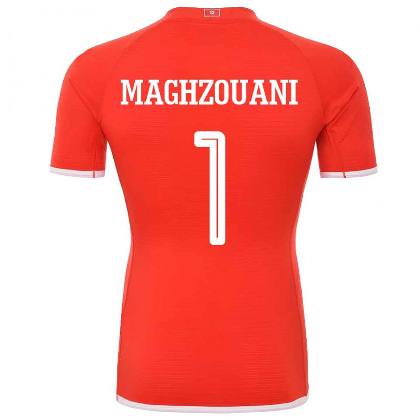 Kinder Tunesische Wassim Maghzouani #1 Rot Heimtrikot Trikot 22-24 T-shirt