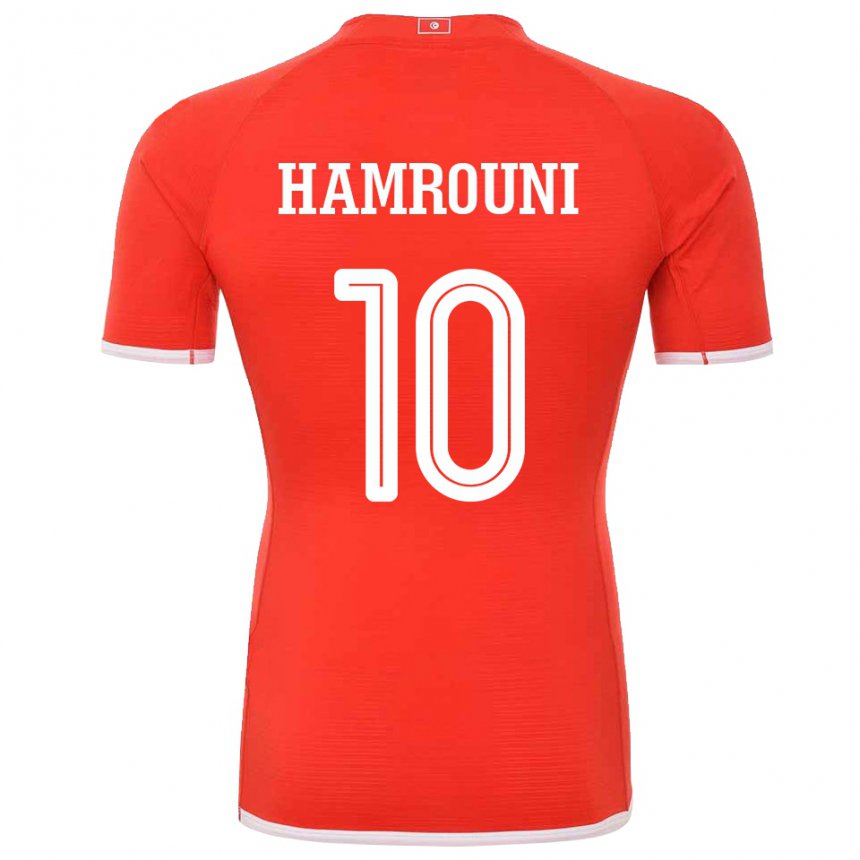 Kinder Tunesische Rayen Hamrouni #10 Rot Heimtrikot Trikot 22-24 T-shirt