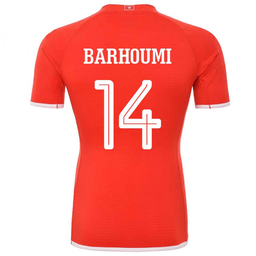 Kinder Tunesische Salah Barhoumi #14 Rot Heimtrikot Trikot 22-24 T-shirt