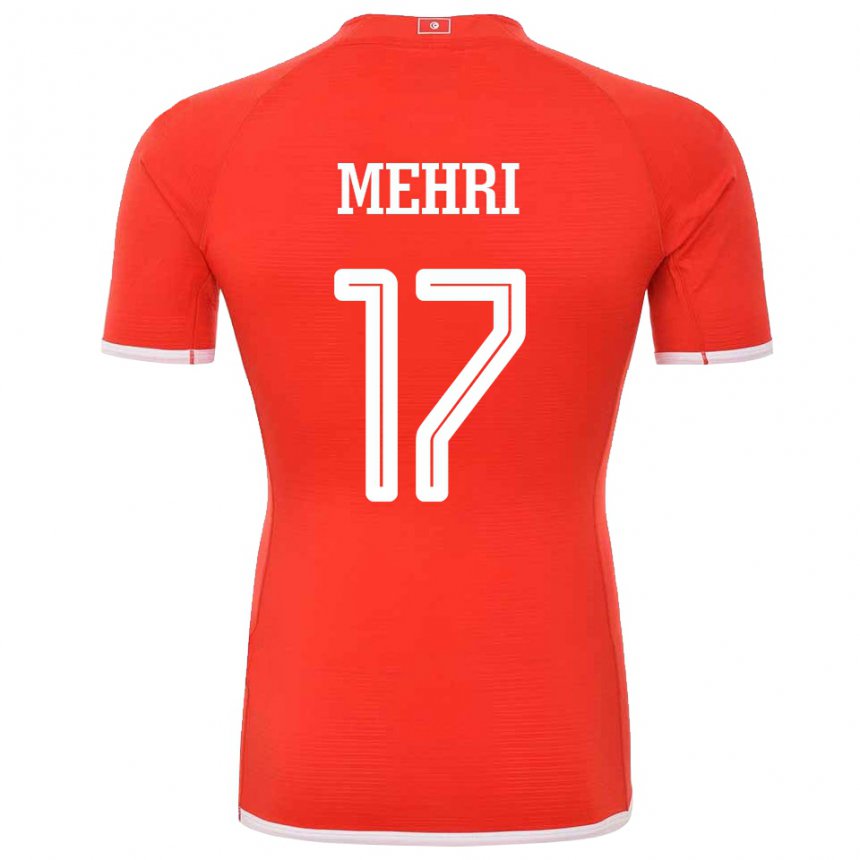 Kinder Tunesische Malek Mehri #17 Rot Heimtrikot Trikot 22-24 T-shirt