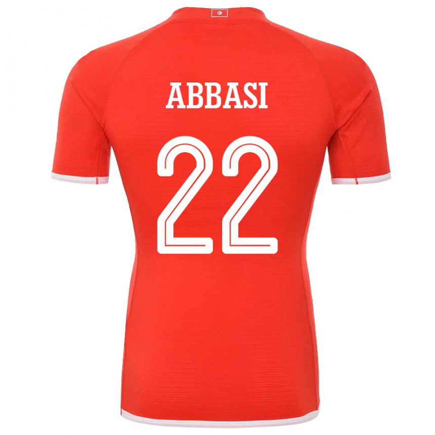 Kinder Tunesische Bechir Abbasi #22 Rot Heimtrikot Trikot 22-24 T-shirt