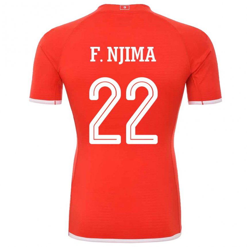 Kinder Tunesische Firas Ben Njima #22 Rot Heimtrikot Trikot 22-24 T-shirt