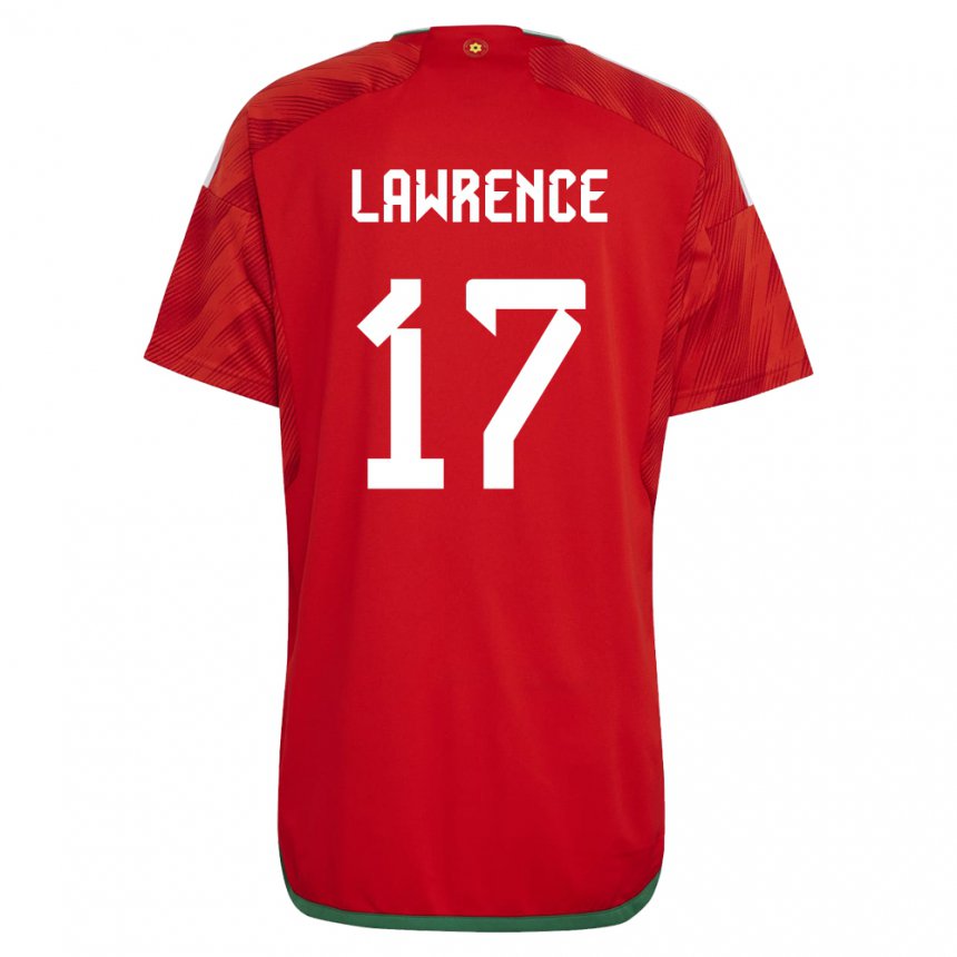 Kinder Walisische Nadia Lawrence #17 Rot Heimtrikot Trikot 22-24 T-shirt