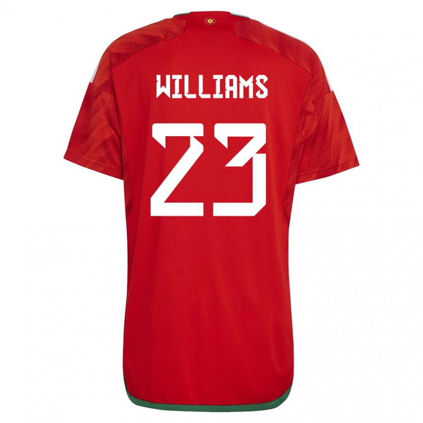 Kinder Walisische Chloe Williams #23 Rot Heimtrikot Trikot 22-24 T-shirt