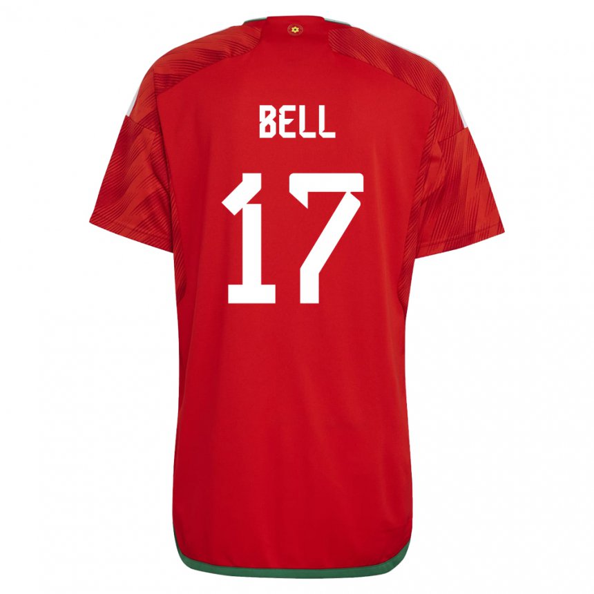 Kinder Walisische Zac Bell #17 Rot Heimtrikot Trikot 22-24 T-shirt