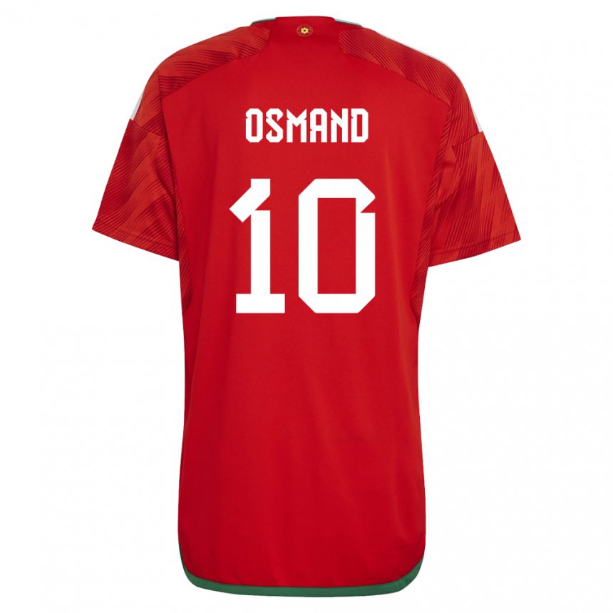 Kinder Walisische Callum Osmand #10 Rot Heimtrikot Trikot 22-24 T-shirt