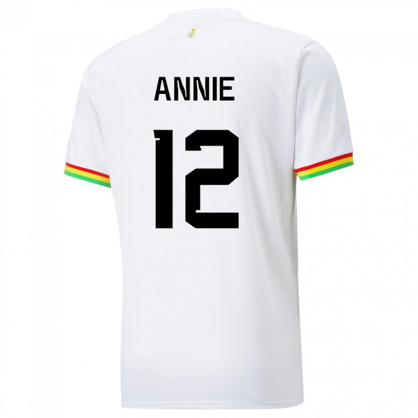 Kinder Ghanaische Henrietta Annie #12 Weiß Heimtrikot Trikot 22-24 T-shirt