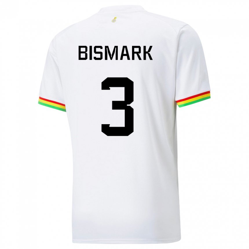 Kinder Ghanaische Anim Bismark #3 Weiß Heimtrikot Trikot 22-24 T-shirt