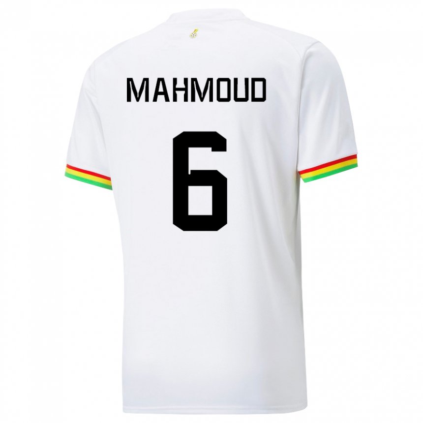 Kinder Ghanaische Mohaison Mahmoud #6 Weiß Heimtrikot Trikot 22-24 T-shirt