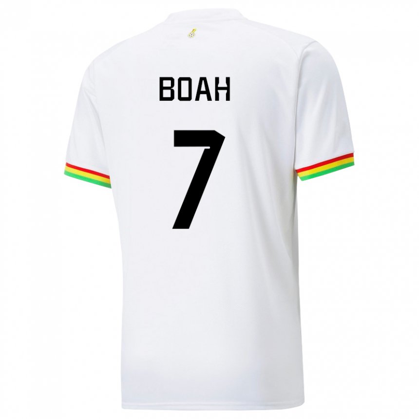 Kinder Ghanaische Collins Boah #7 Weiß Heimtrikot Trikot 22-24 T-shirt