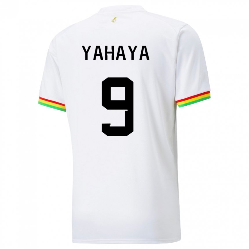 Kinder Ghanaische Mohammed Yahaya #9 Weiß Heimtrikot Trikot 22-24 T-shirt