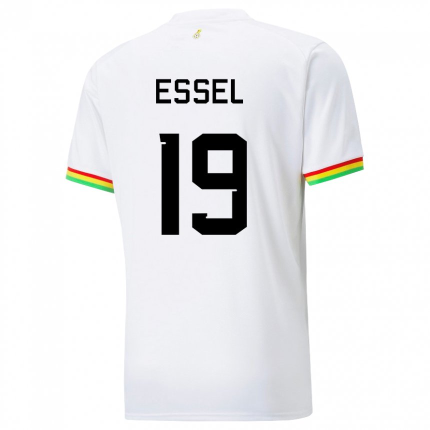 Kinder Ghanaische Aaron Essel #19 Weiß Heimtrikot Trikot 22-24 T-shirt