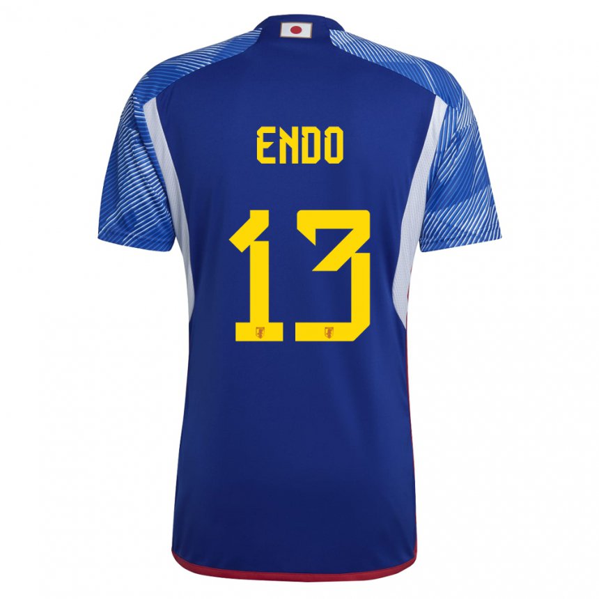 Kinder Japanische Jun Endo #13 Königsblau Heimtrikot Trikot 22-24 T-shirt