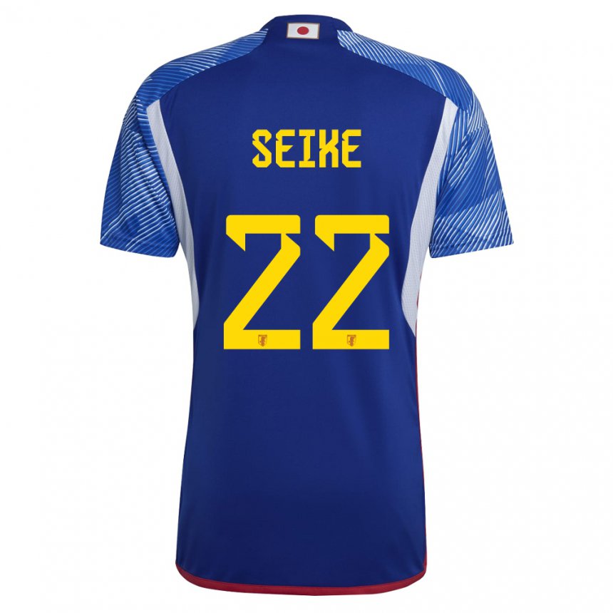 Kinder Japanische Kiko Seike #22 Königsblau Heimtrikot Trikot 22-24 T-shirt