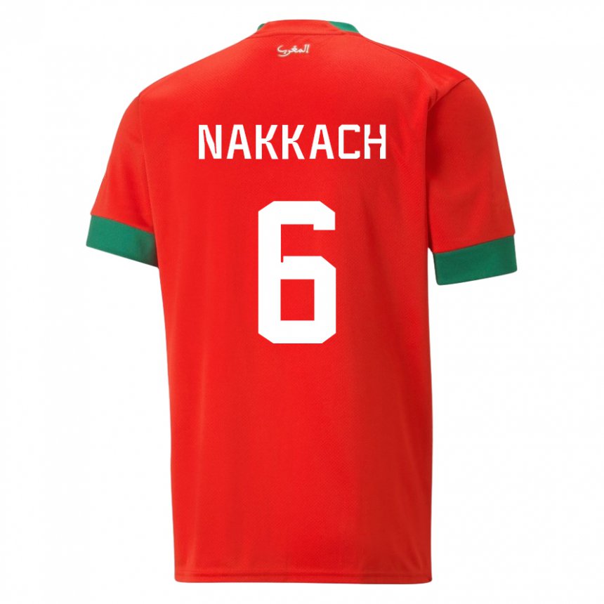 Kinder Marokkanische Elodie Nakkach #6 Rot Heimtrikot Trikot 22-24 T-shirt