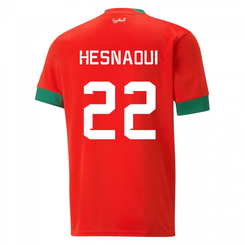 Kinder Marokkanische Hind Hesnaoui #22 Rot Heimtrikot Trikot 22-24 T-shirt