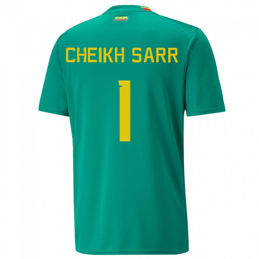 Kinder Senegalesische Cheikh Sarr #1 Grün Auswärtstrikot Trikot 22-24 T-shirt