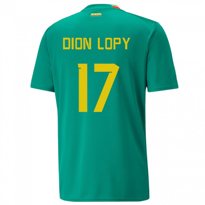 Kinder Senegalesische Dion Lopy #17 Grün Auswärtstrikot Trikot 22-24 T-shirt