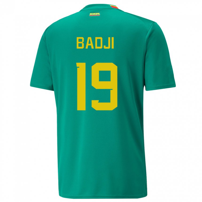 Kinder Senegalesische Youssouph Badji #19 Grün Auswärtstrikot Trikot 22-24 T-shirt