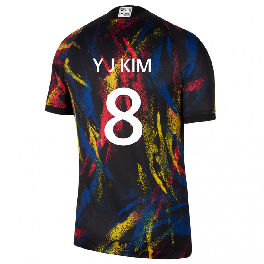 Kinder Südkoreanische Kim Yun Ji #8 Mehrfarbig Auswärtstrikot Trikot 22-24 T-shirt