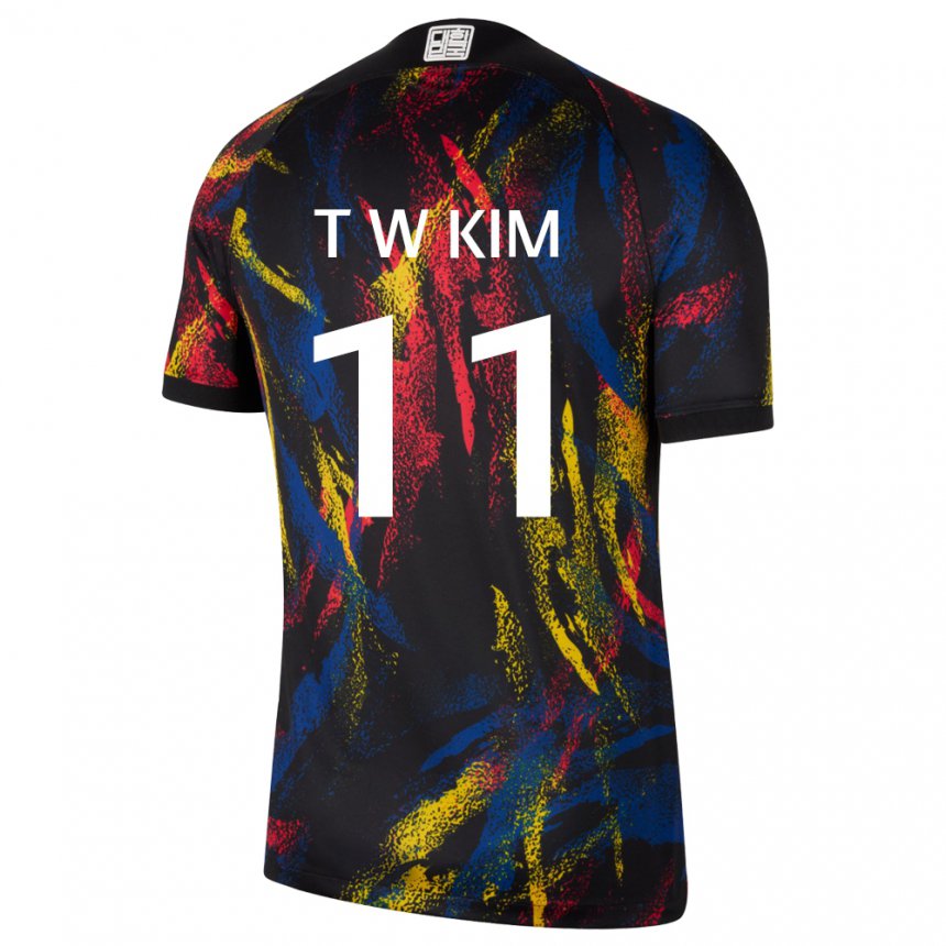 Kinder Südkoreanische Kim Tae Wook #11 Mehrfarbig Auswärtstrikot Trikot 22-24 T-shirt