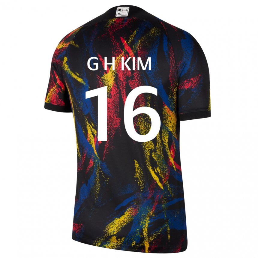 Kinder Südkoreanische Kim Gyeong Hwan #16 Mehrfarbig Auswärtstrikot Trikot 22-24 T-shirt