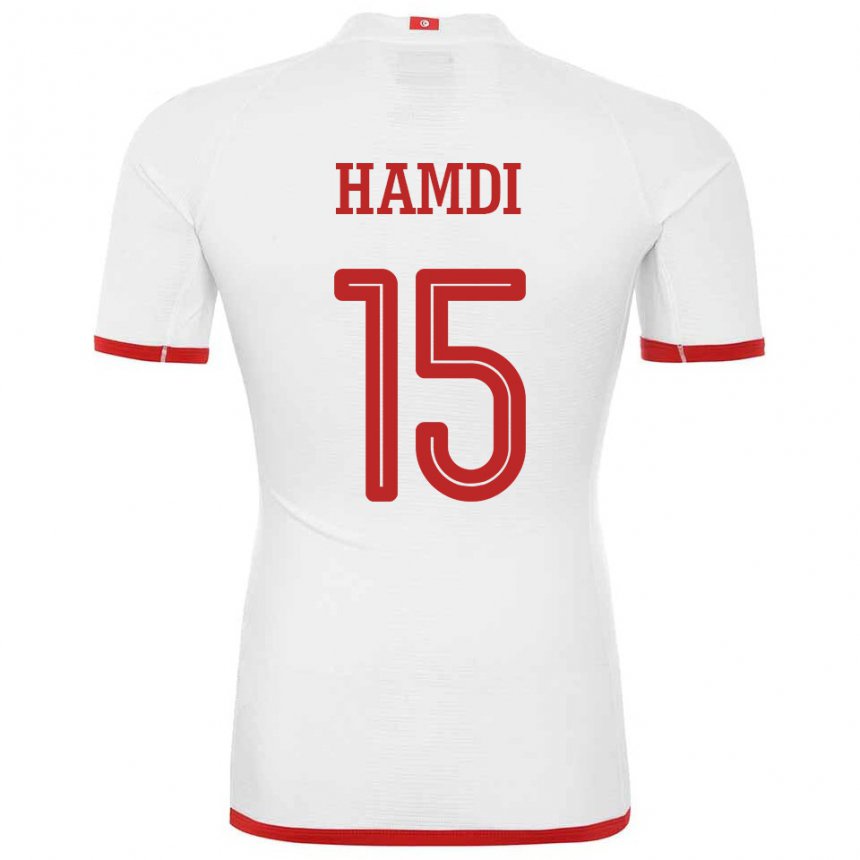 Kinder Tunesische Hanna Hamdi #15 Weiß Auswärtstrikot Trikot 22-24 T-shirt