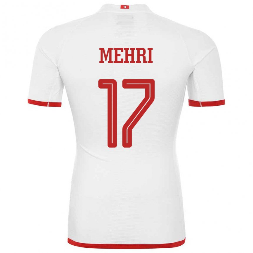 Kinder Tunesische Malek Mehri #17 Weiß Auswärtstrikot Trikot 22-24 T-shirt