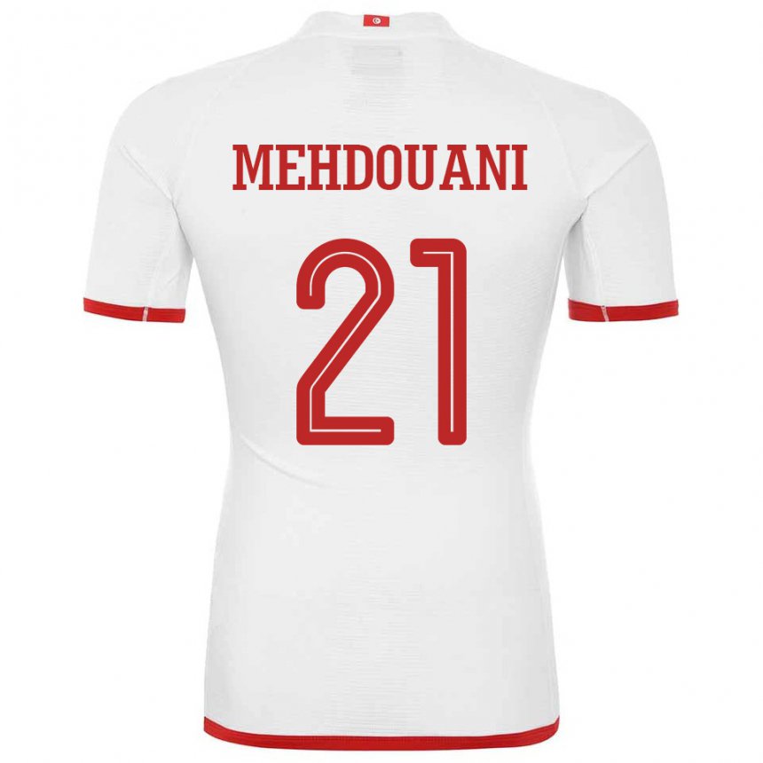 Kinder Tunesische Firas Mehdouani #21 Weiß Auswärtstrikot Trikot 22-24 T-shirt