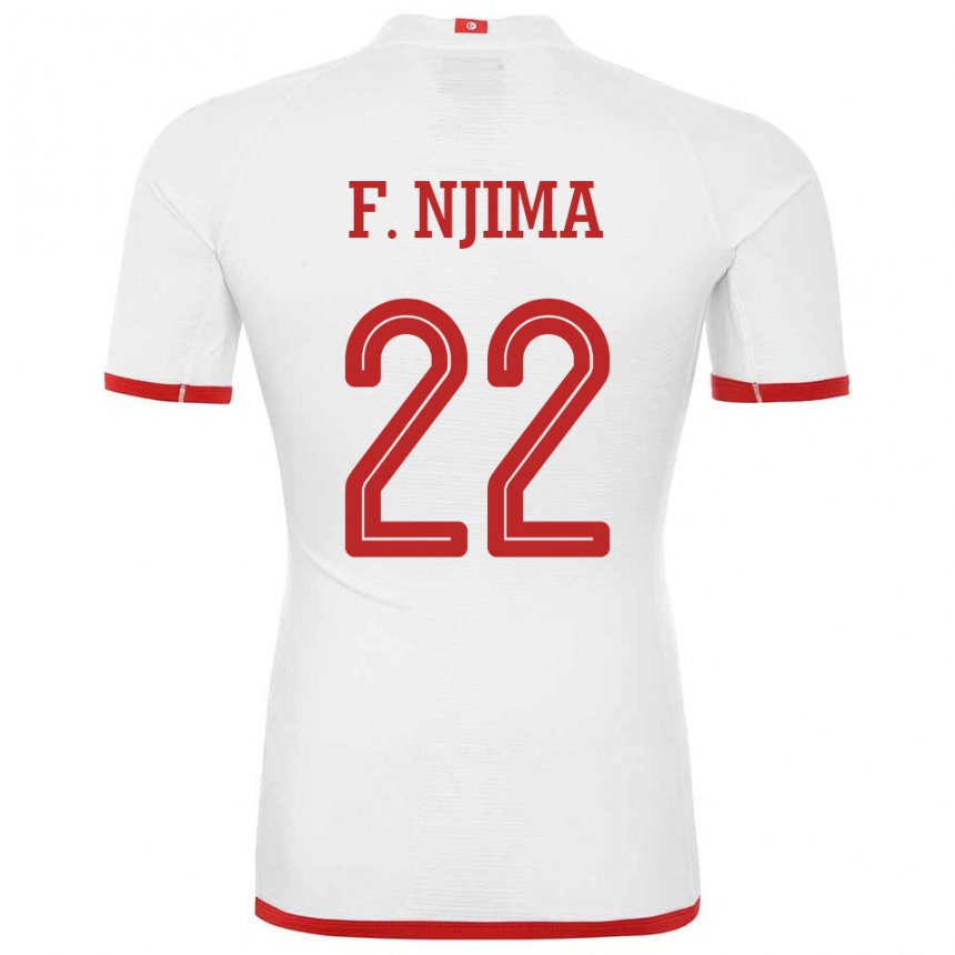 Kinder Tunesische Firas Ben Njima #22 Weiß Auswärtstrikot Trikot 22-24 T-shirt