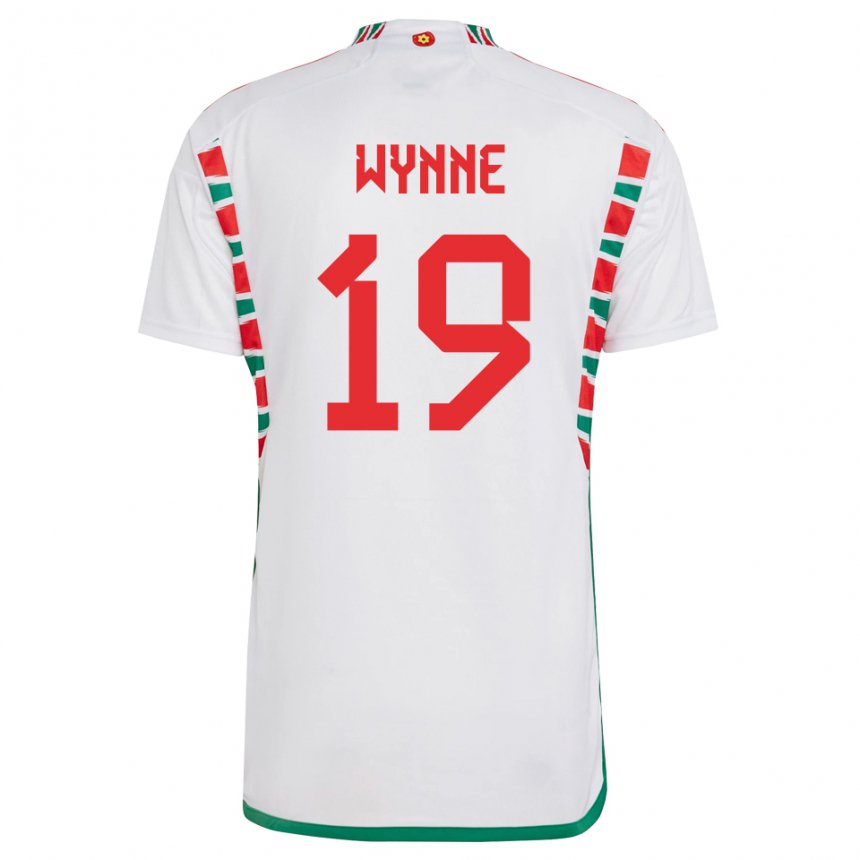 Kinder Walisische Megan Wynne #19 Weiß Auswärtstrikot Trikot 22-24 T-shirt