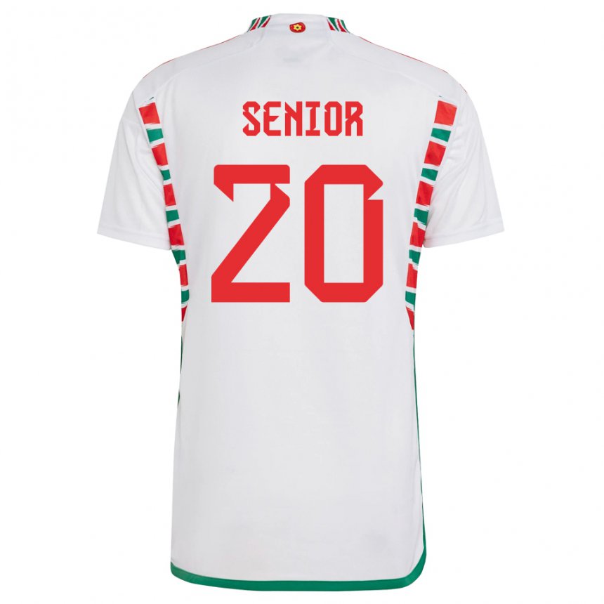 Kinder Walisische Matt Senior #20 Weiß Auswärtstrikot Trikot 22-24 T-shirt