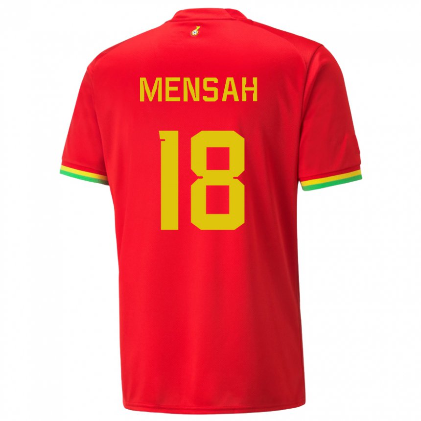 Kinder Ghanaische Isaac Mensah #18 Rot Auswärtstrikot Trikot 22-24 T-shirt