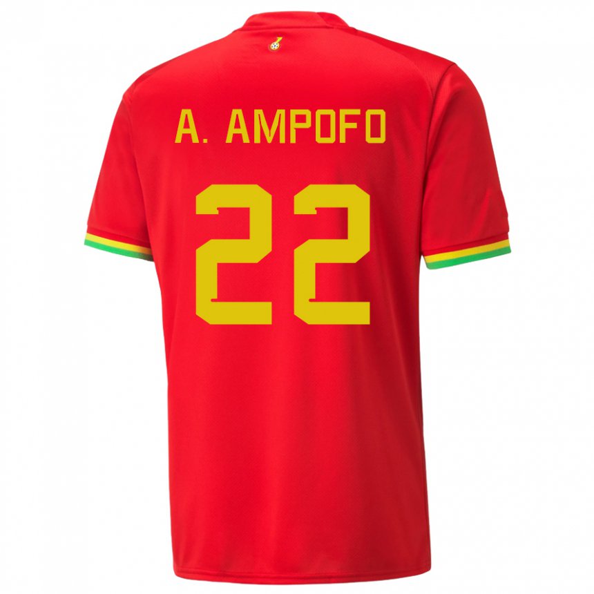 Kinder Ghanaische Eugene Amankwah Ampofo #22 Rot Auswärtstrikot Trikot 22-24 T-shirt