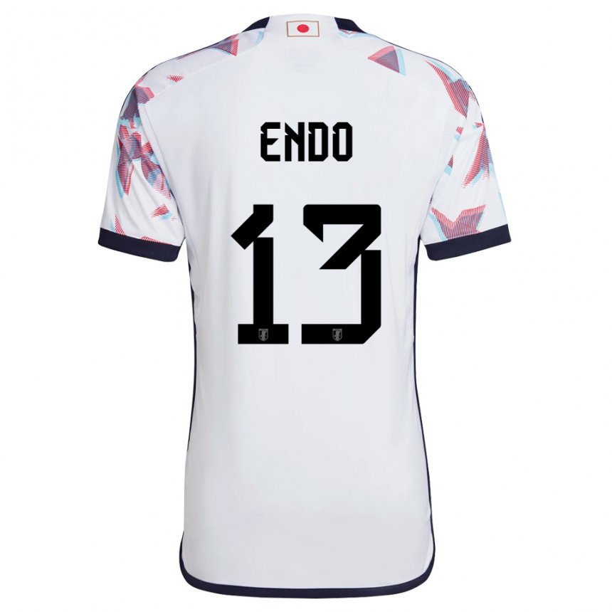 Kinder Japanische Jun Endo #13 Weiß Auswärtstrikot Trikot 22-24 T-shirt