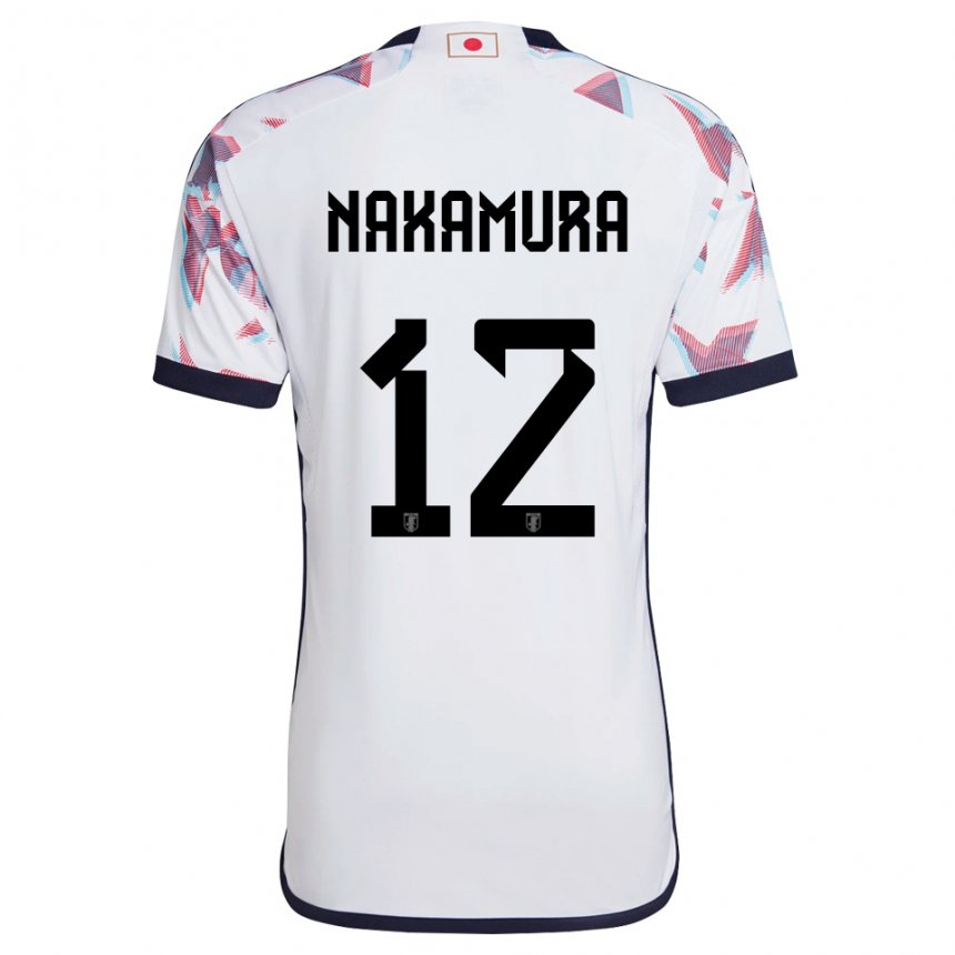 Kinder Japanische Keisuke Nakamura #12 Weiß Auswärtstrikot Trikot 22-24 T-shirt