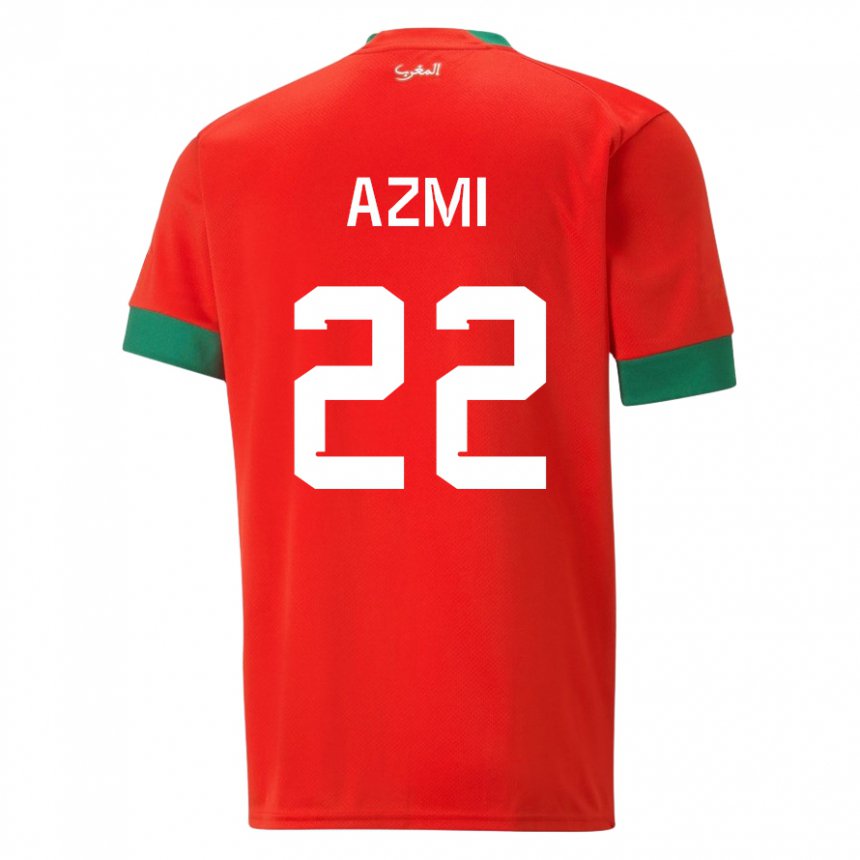 Herren Marokkanische Ahmed Azmi #22 Rot Heimtrikot Trikot 22-24 T-shirt