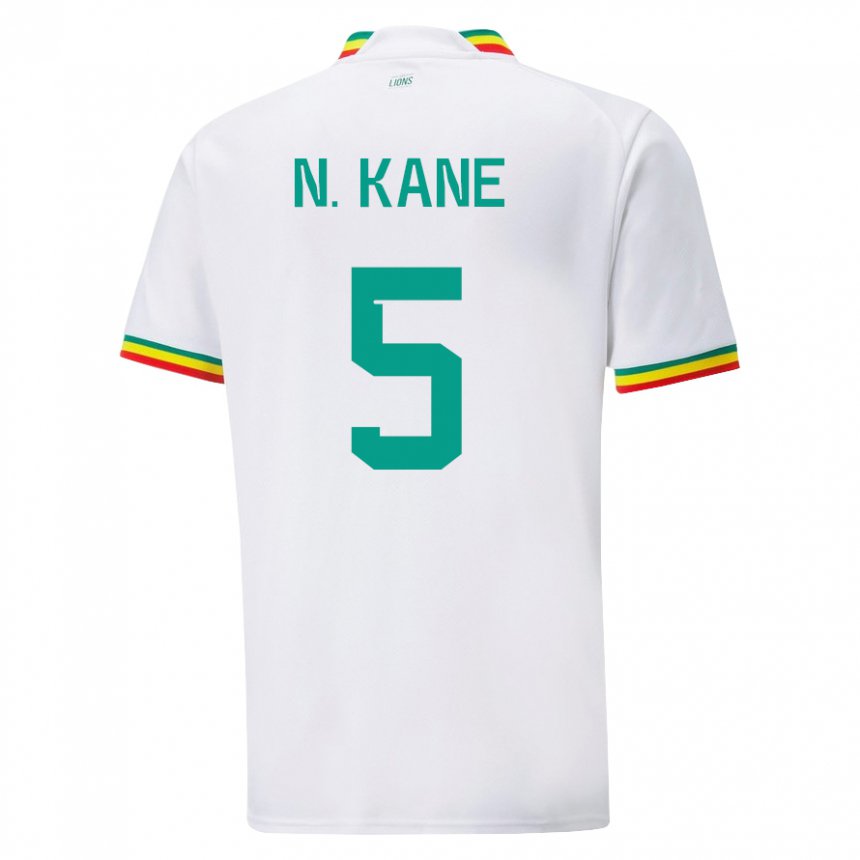 Herren Senegalesische Ndeye Ndiaye Kane #5 Weiß Heimtrikot Trikot 22-24 T-shirt