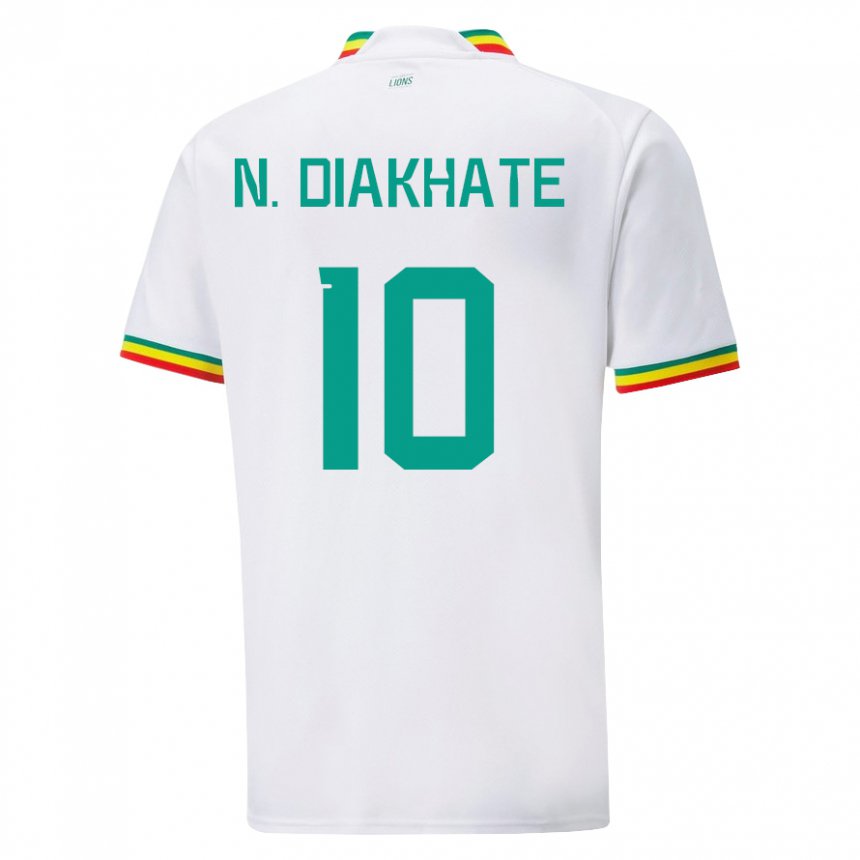 Herren Senegalesische Ndeye Awa Diakhate #10 Weiß Heimtrikot Trikot 22-24 T-shirt