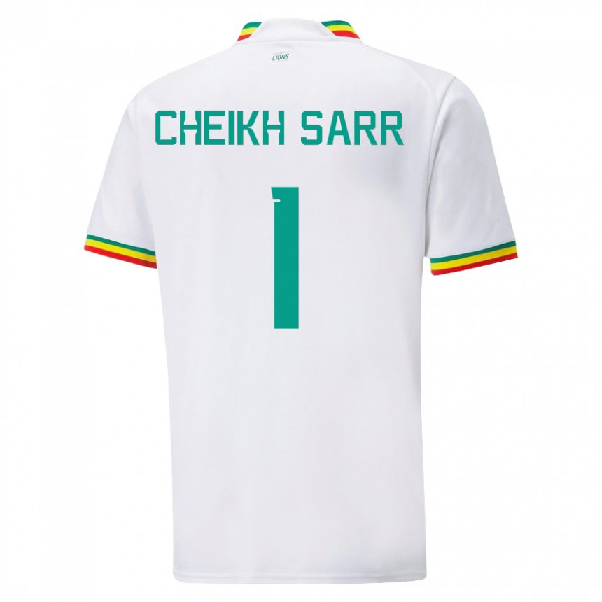 Herren Senegalesische Cheikh Sarr #1 Weiß Heimtrikot Trikot 22-24 T-shirt