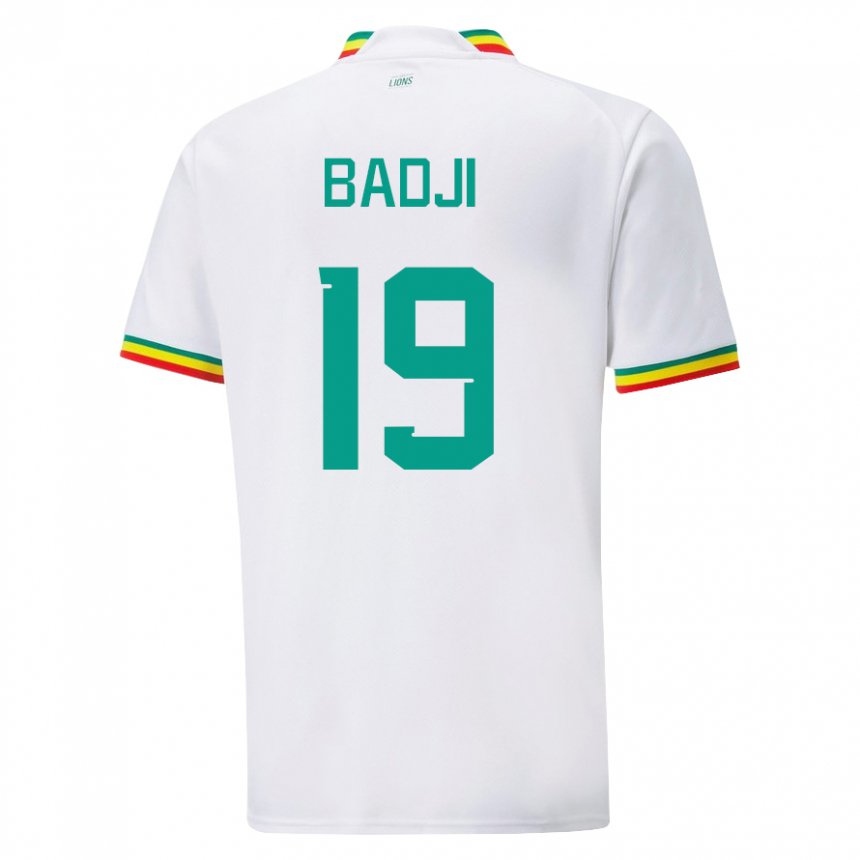 Herren Senegalesische Youssouph Badji #19 Weiß Heimtrikot Trikot 22-24 T-shirt