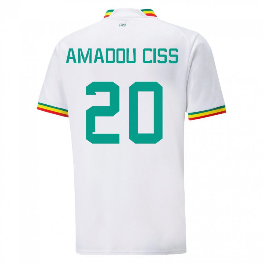 Herren Senegalesische Amadou Ciss #20 Weiß Heimtrikot Trikot 22-24 T-shirt