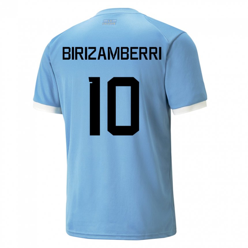 Herren Uruguayische Carolina Birizamberri #10 Blau Heimtrikot Trikot 22-24 T-shirt